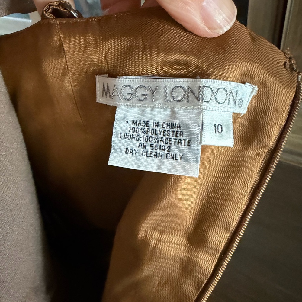 Maggy London Bronze Strapless Dress Nwt View 6